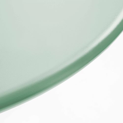 Ensemble Table De Jardin Ronde Et 6 Fauteuils Acier Vert Sauge Palavas