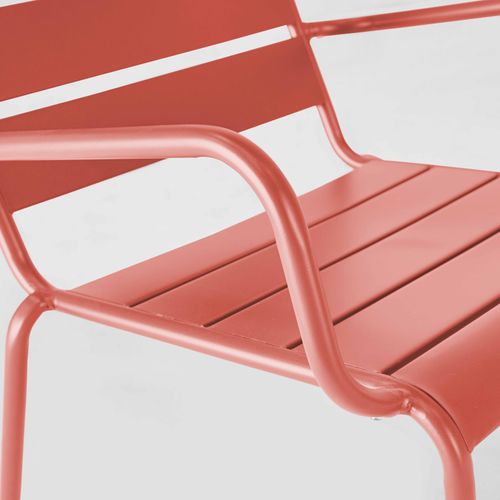 Lot De 2 Fauteuils Relax Avec Repose-pieds En Métal Argile Palavas