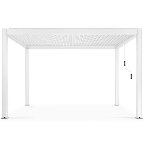 Pergola Bioclimatique 3x4m Autoportée Avec 1 Store Blanc Athenes