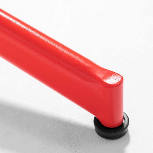 Ensemble Table Ronde Et 2 Chaises De Jardin Bistrot En Métal Rouge