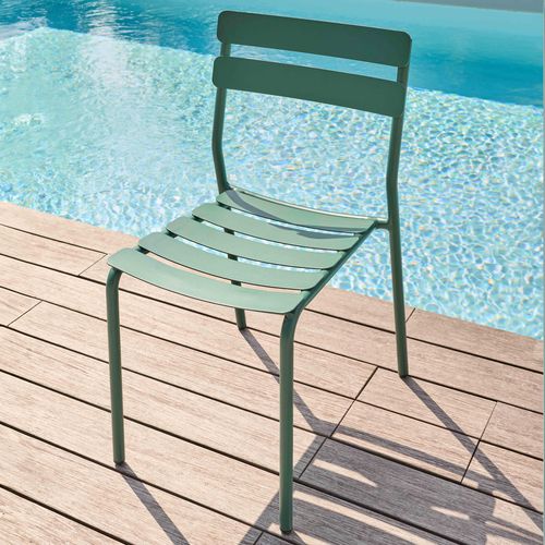Chaise De Terrasse En Aluminium Vert Foncé Almada