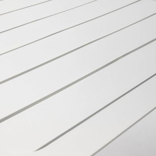 Table De Terrasse Rectangulaire En Aluminium Blanche