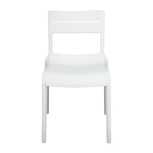 Chaise Blanche De Terrasse En Plastique