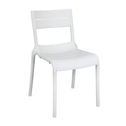 Chaise Blanche De Terrasse En Plastique