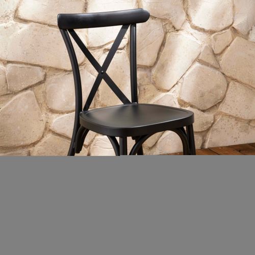Chaise De Terrasse Noire En Aluminium Sintra