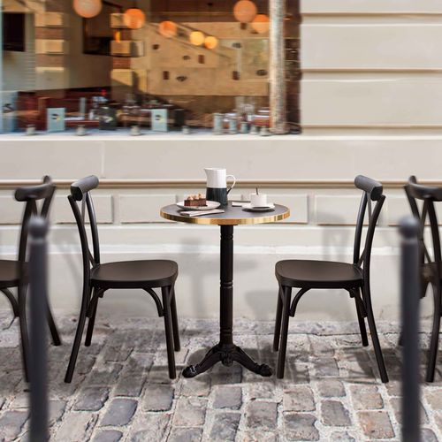 Chaise De Terrasse Noire En Aluminium Sintra