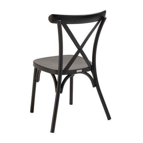 Chaise De Terrasse Noire En Aluminium Sintra