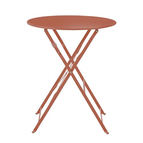 Table Pliante En Acier Terracotta