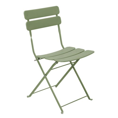 Table De Jardin Ronde Rabattable Et 2 Chaises Pliantes Vert Tilleul
