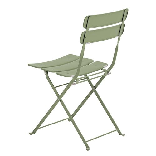 Table De Jardin Ronde Rabattable Et 2 Chaises Pliantes Vert Tilleul