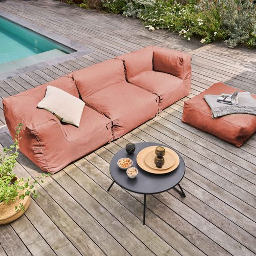 Canapé D'angle Modulable 4 Places Terracotta - Mixi