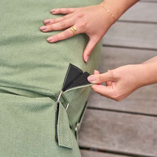 Canapé D'angle Modulable 5 Places Vert Cactus - Mixi