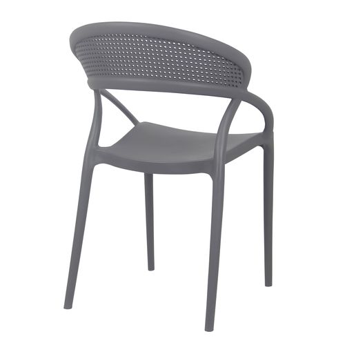 Lot De 4 Chaises De Terrasse Grises