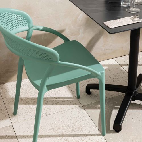 Lot De 4 Chaises De Terrasse Vert Foncé