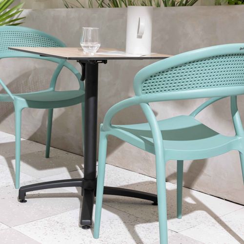 Lot De 4 Chaises De Terrasse Vert Foncé