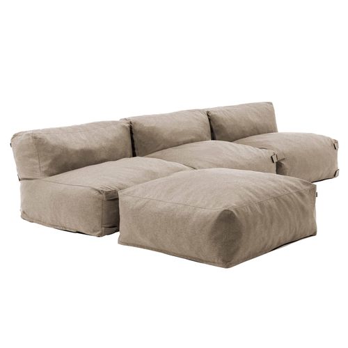 Canapé D'angle Fixe Modulable 4 Places Sable - Mixi