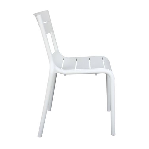 Lot De 4 Chaises De Terrasse En Plastique Blanches