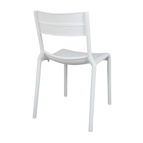 Lot De 4 Chaises De Terrasse En Plastique Blanches
