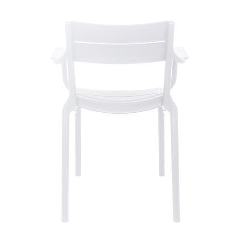 Lot De 4 Fauteuils De Terrasse En Plastique Blanc