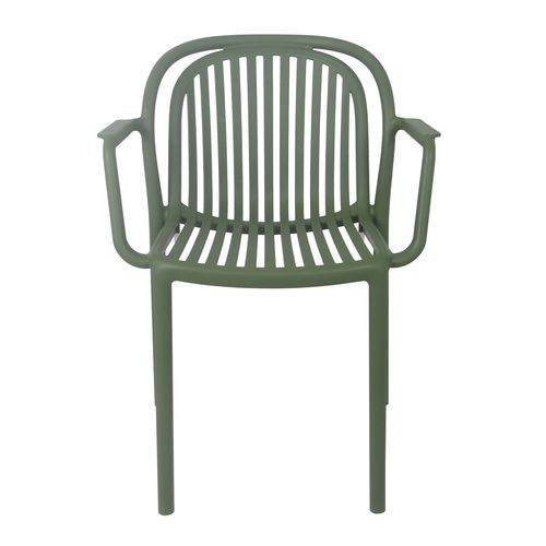 Lot De 4 Fauteuils En Plastique Vert Olive
