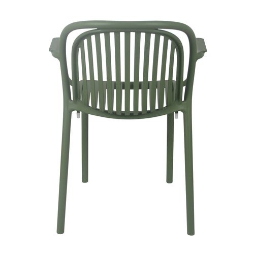 Lot De 4 Fauteuils En Plastique Vert Olive