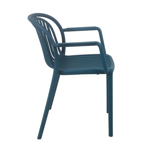 Lot De 4 Fauteuils En Plastique Bleu Canard