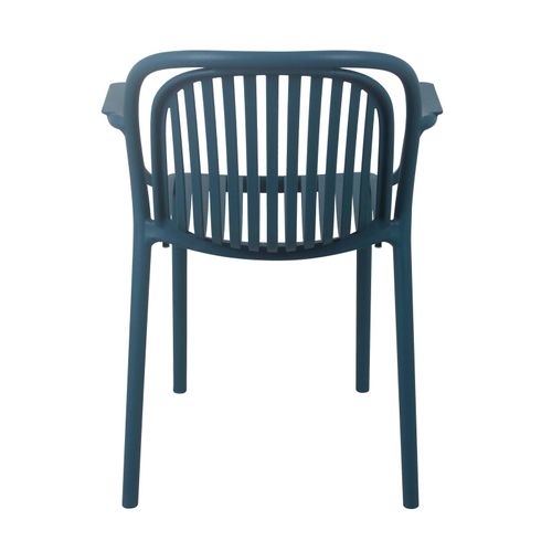 Lot De 4 Fauteuils En Plastique Bleu Canard