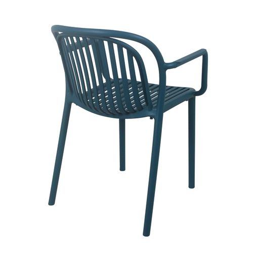 Lot De 4 Fauteuils En Plastique Bleu Canard