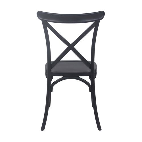 Lot De 4 Chaises De Terrasse En Plastique Noir