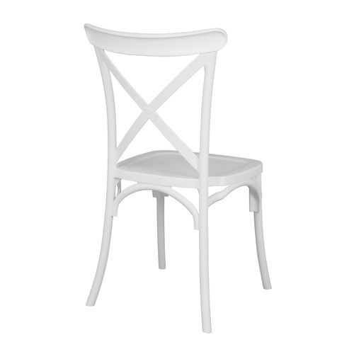 Lot De 4 Chaises De Terrasse En Plastique Blanc