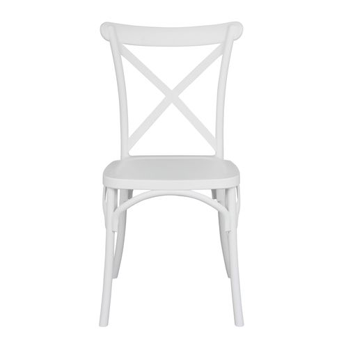 Lot De 4 Chaises De Terrasse En Plastique Blanc