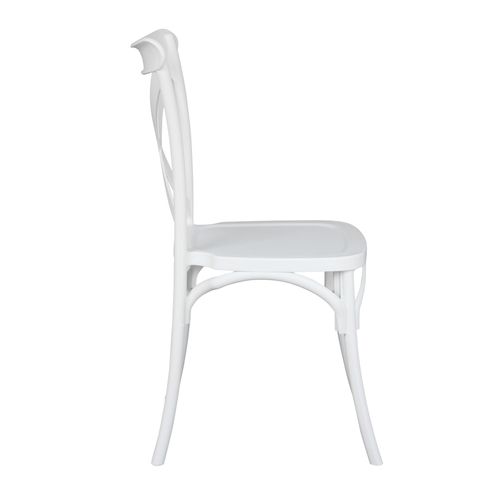 Lot De 4 Chaises De Terrasse En Plastique Blanc