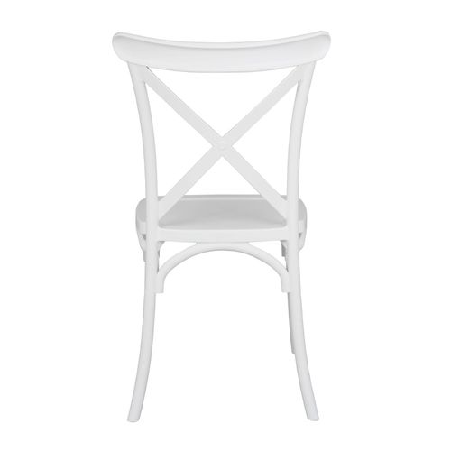 Lot De 4 Chaises De Terrasse En Plastique Blanc