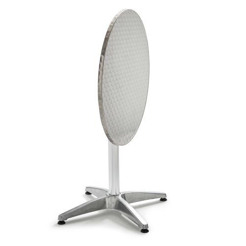 Table De Terrasse Inclinable Ronde En Aluminium