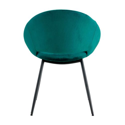 Lot De 2 Chaises En Acier Et Velours Bleu