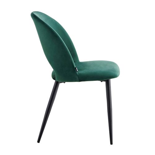 Lot De 2 Chaises En Acier Et Velours Vert