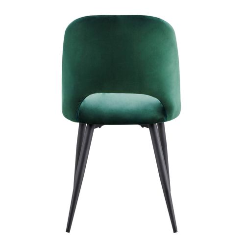 Lot De 2 Chaises En Acier Et Velours Vert
