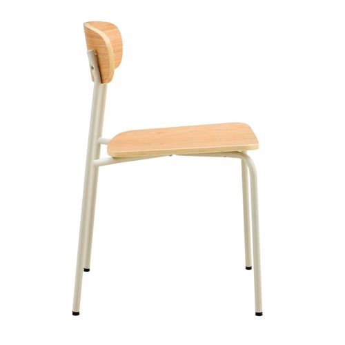 Lot De 2 Chaises En Bois Beige
