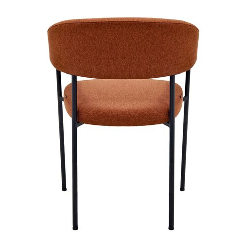 Lot De 2 Fauteuils En Contreplaqué Et Tissu Rouille Adele