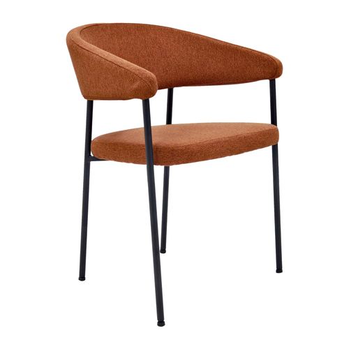 Lot De 2 Fauteuils En Contreplaqué Et Tissu Rouille Adele