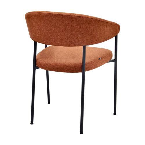 Lot De 2 Fauteuils En Contreplaqué Et Tissu Rouille Adele