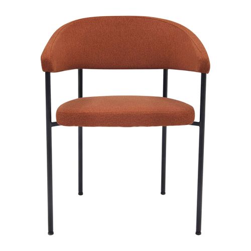 Lot De 2 Fauteuils En Contreplaqué Et Tissu Rouille Adele