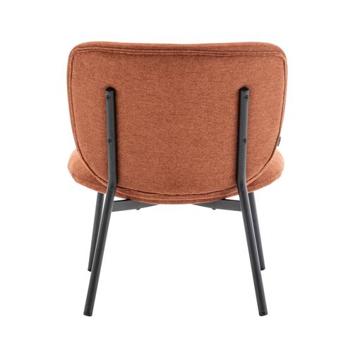 Lot De 2 Fauteuils Relax En Acier Et Tissu Terracotta Jaden