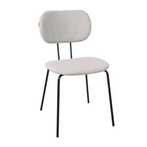 Lot De 2 Chaises Design En Acier Et Bois Gris