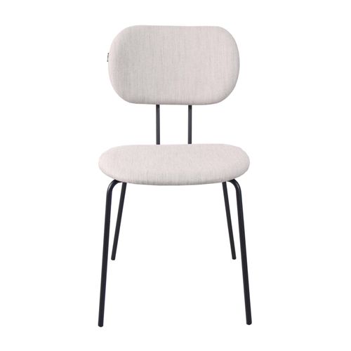 Lot De 2 Chaises Design En Acier Et Bois Gris