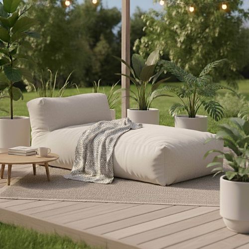 Méridienne Pour Salon De Jardin Modulable Beige Mixi