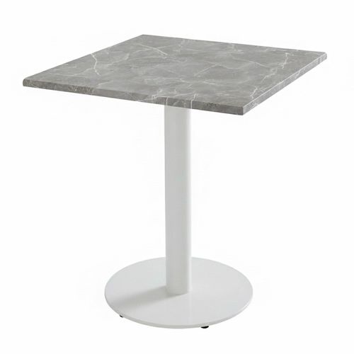 Plateau De Table Carré Stratifié 60 X 60 Cm Marbre Gris Haussmann
