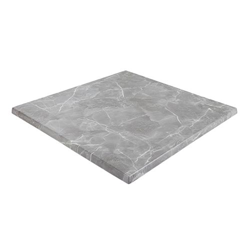 Plateau De Table Carré Stratifié 60 X 60 Cm Marbre Gris Haussmann