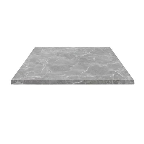 Plateau De Table Carré Stratifié 60 X 60 Cm Marbre Gris Haussmann