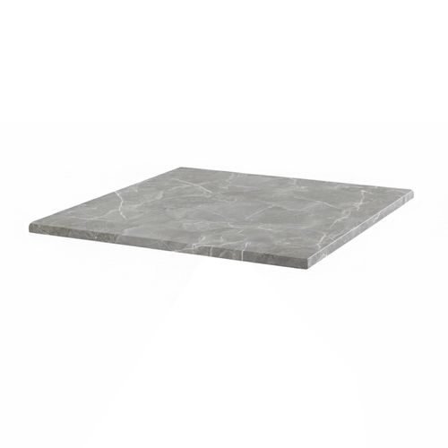 Plateau De Table Carré Stratifié 60 X 60 Cm Marbre Gris Haussmann